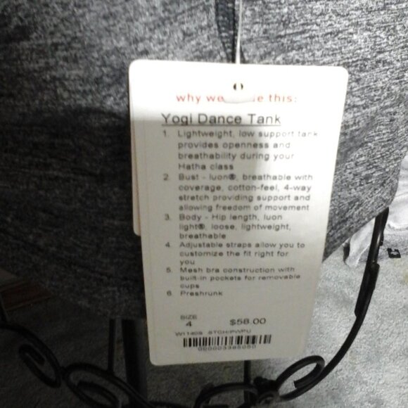 NWT Lululemon Yogi Dance Tank Top Purple Heathered - Picture 6 of 10